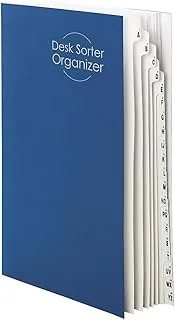 Smead Desk File/Sorter, Alphabetic (A-Z) and 1-20, 20 Dividers, Legal Size, Blue (89237)