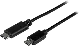 كابل StarTech.com USB C إلى Micro USB - 0.5 متر - M/M - متوافق مع Thunderbolt 3 - سلك USB صغير - كابل USB من النوع C إلى Micro USB (USB2CUB50CM)