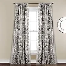Lush Decor Belle Vintage Chic Window Curtain Panel for Living, Dining Room, Bedroom (Single Curtain), 54