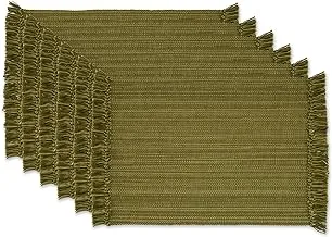 DII Variegated Tabletop Collection, Placemat Set3x19, Olive Green, 6 Piece