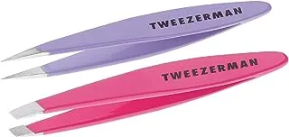 Tweezerman Mini Oval Slant and Point Combo 2 Count (Pack of 1)