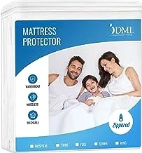 DMI Zippered Plastic Waterproof Mattress Cover Protector, King, White