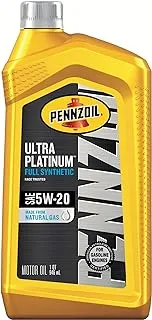 Pennzoil Ultra Platinum Full Synthetic 5W-20 Motor Oil (1-Quart, Single Pack)