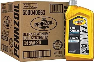 Pennzoil Ultra Platinum Full Synthetic 5W-20 Motor Oil (1-Quart, Case of 6)