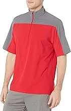 Mizuno Youth Comp Short Sleeve Batting Jacket, Red/Grey, Large