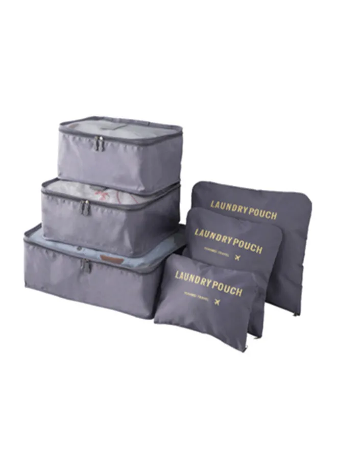 Generic 6-Piece Multi-Functional Organizer With Laundry Pouch Set Grey