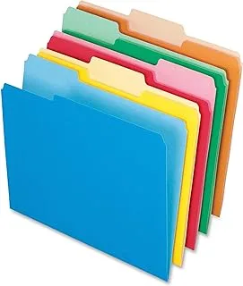 مجلدات ملفات Pendaflex ثنائية اللون ، مقاس ليتر ، ألوان متنوعة ، قطع 1/3 ، 100 لكل صندوق (152 1/3 ASST)