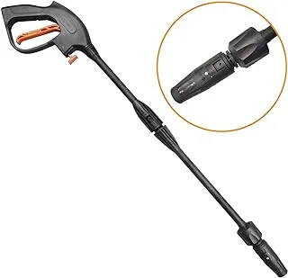 Lawazim Gun Washer Lance With Spray Nozzle - Quick-connect Leak-Proof High Pressure Washer Wand with Trigger Gun and Adjustable Angle Tip - for Car Patio Deck Sidewalk House Driveway Fence and Roof