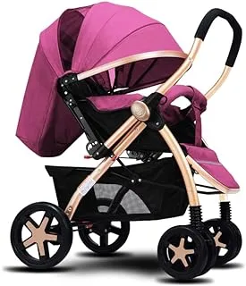 Dreeba Two Way Foldable Push Baby Stroller- 859H-Khaki, with Storage Basket, Travel Stroller, Rear Breaks, Compact Foldable Design