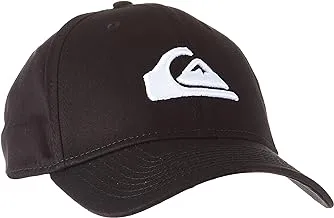 قبعة Quiksilver للرجال من Quiksilver Mountain and Wave Black Hat Mountain & Wave Stretch Fit Curve Brim Hat (عبوة من 1)