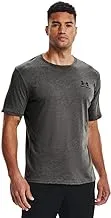 Under Armour Mens Sportstyle Left Chest Short Sleeve T-Shirt, Color: Charcoal Medium Heat (019)/Black, Size: 3XL
