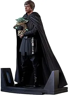 DIAMOND SELECT TOYS Star Wars Premier Collection: The Mandalorian: Luke Skywalker & Grogu Statue, Multicolor