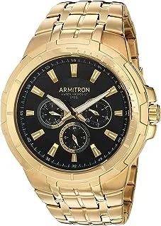 Armitron Men's 20/5144BKGP Multi-Function Dial Gold-Tone Bracelet Watch