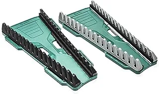 رفوف مفاتيح ربط قابلة للعكس ذات 16 فتحة SATA، SAE ومتري، عبوتان - ST95411