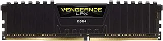 Corsair CMK16GX4M1A2400C16 Vengeance LPX 16 جيجابايت (1 × 16 جيجابايت) DDR4 2400 ميجاهرتز C16 XMP 2.0 مجموعة ذاكرة سطح المكتب عالية الأداء، أسود