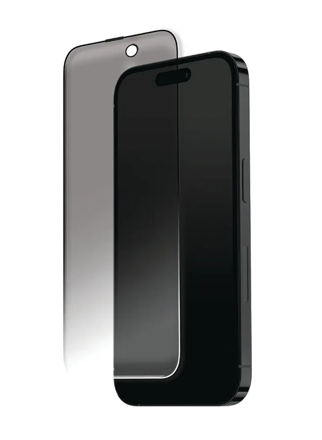 واقي شاشة زجاجي من Goui + طقم Inst Kit 15 Ultra/ 28° للخصوصية لهاتف iPhone 15 Pro Max شفاف