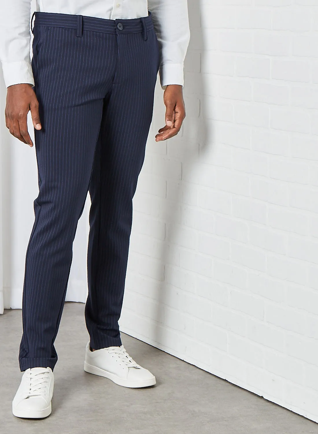 ONLY & SONS Pinstripe Trousers Night Sky
