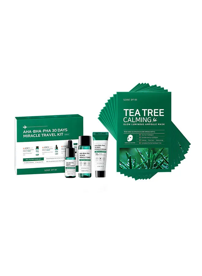 Some by Mi Miracle Travel Kit With Tea Tree Calming  Mask Green