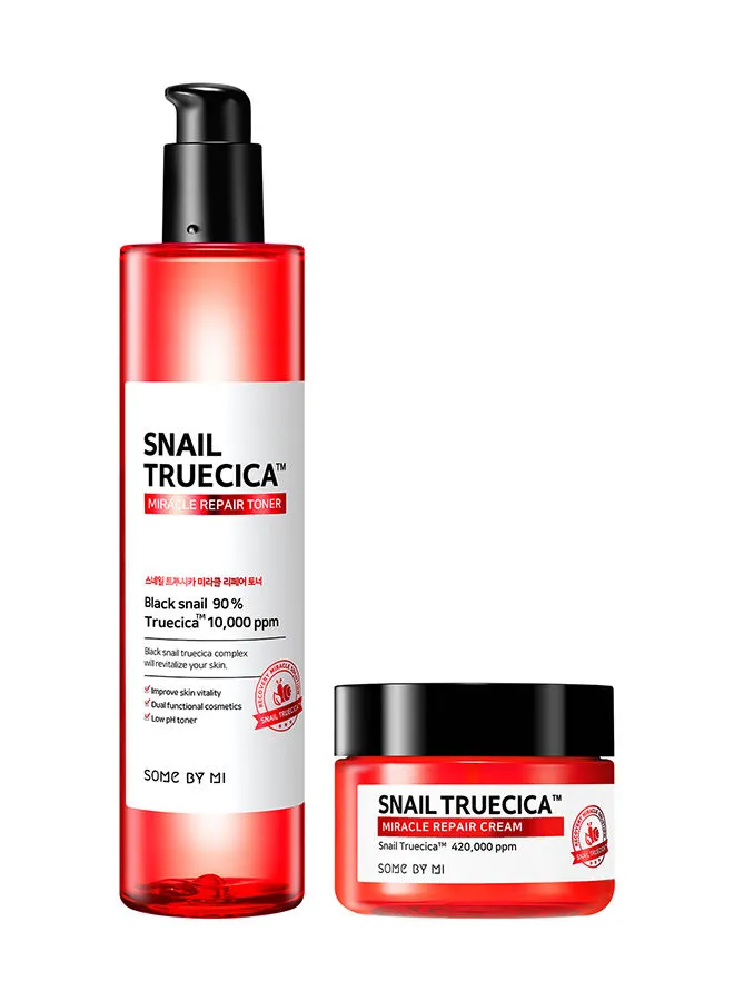 Some by Mi Snail Truecica Miracle Repair Set (Toner + Cream) Red 135Ml + 60Gml