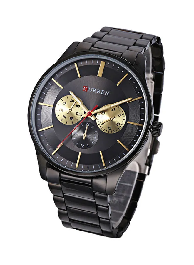 CURREN Men's Water Resistant Analog Wrist Watch 8282 - 44 mm - Black