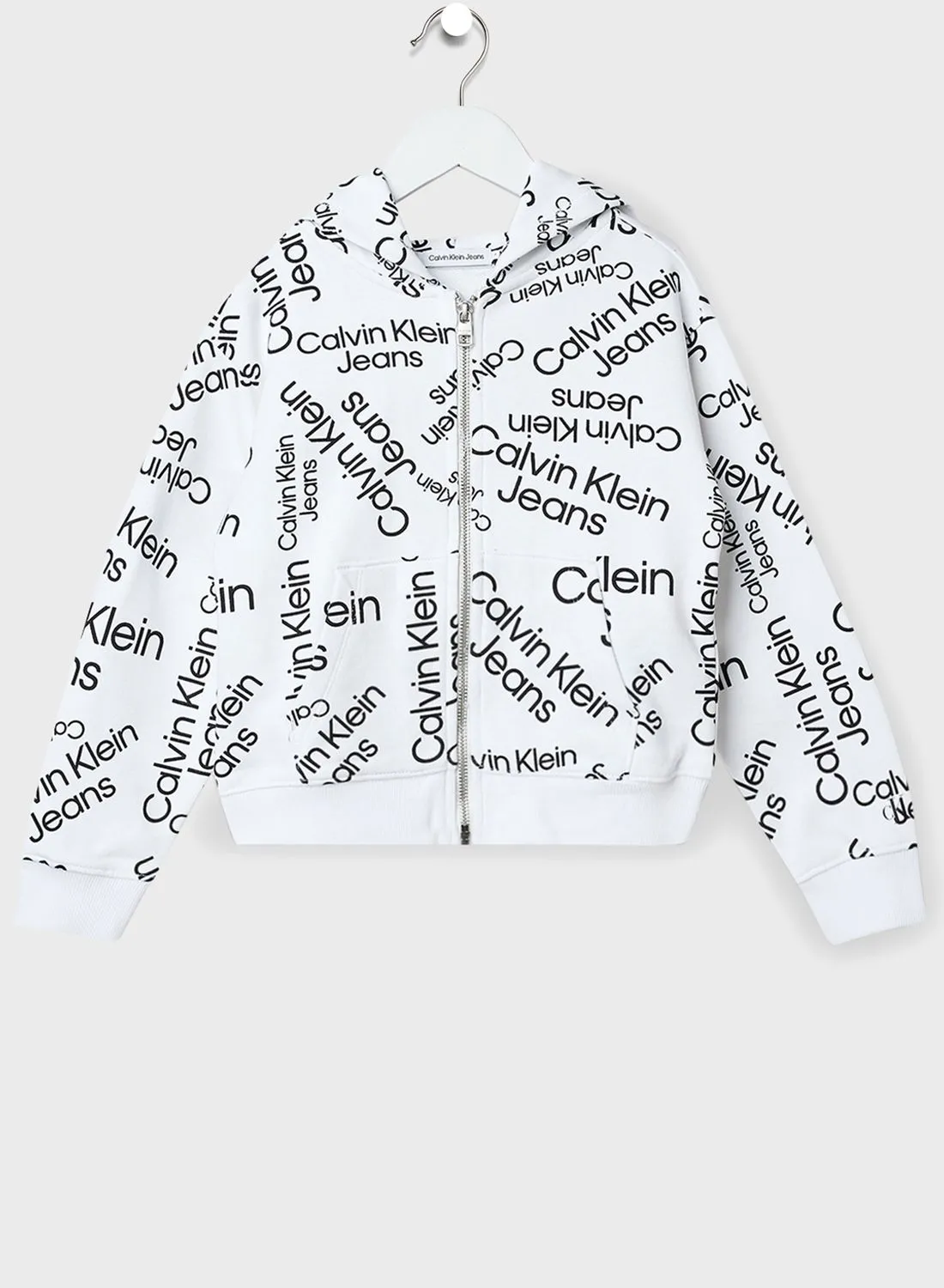 Calvin Klein Jeans Kids All-Over Print Hooded Jacket