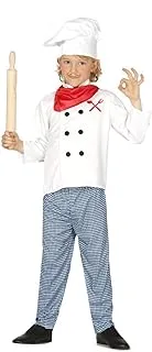 Child Chef Costume, 5-6 Years. Costume includes: Hat, Neckband, Jacket, Trousers