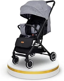 Nurtur Baby Stroller 0 to 36 months, Storage Basket, One -hand fold design, 5 Point Safety Harness, EVA wheels - Black/Grey