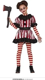 Clown Girl Costume, Size: 3-4 Years, Costume includes: Dress, Neckpiece, Trousers