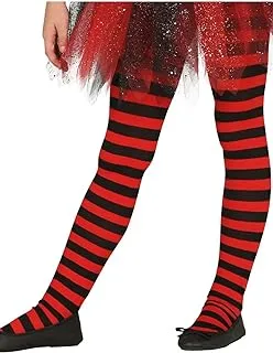 Child Red Striped Tights 5-9 Years