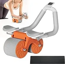 Automatic Rebound Abdominal Wheel, 4d Ab Roller With Elbow Support, Ab Wheel Roller With Knee Mat, 2 In 1 Ab Roller Wheel & Plank Trainer For Core Strength Training Home Gym Fitness