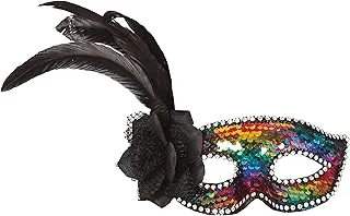 Multicolour Mask With Feathers