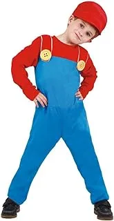 Kids Mario Costume, Size 7-9 Years. Costume includes: Hat, Jumpsuit