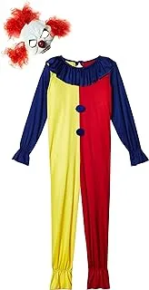 Killer Clown Kids Costume, size: 8-10 Years. includes: Mask,Overall