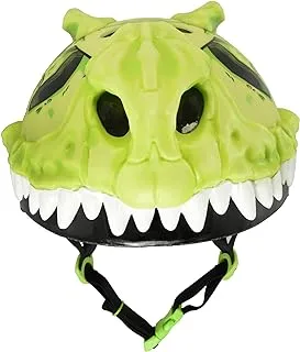 Raskullz C-Preme T-Rex Bonez Fit System Child Helmet, 50-54 cm Size, Green