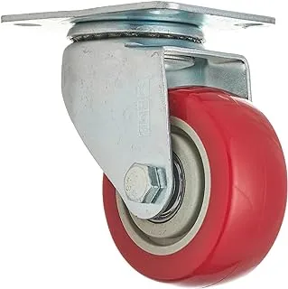 BMB Tools Red PVC Medium Duty Caster Ball Bearing Swivel 75mm Plate Casters |Material Handling Products| Industrial Casters