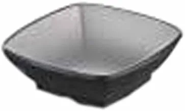 Servewell Melamine Horeca Square Plate Grey/Black 15.9x15.9x3.5Cm YST020