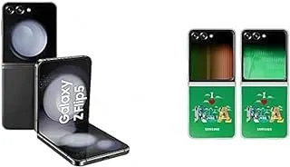 هاتف سامسونج جالاكسي Z Flip5 القابل للطي، ذاكرة وصول عشوائي 8 جيجابايت، مساحة تخزين 256 جيجابايت، عمر بطارية ممتد، تصميم قلاب، جرافيت (إصدار المملكة العربية السعودية) + حافظة Samsung Galaxy Z Flip5 Flipsuit