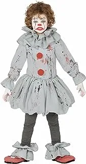 Kids Clown Costume, Size 7-9 Years. Costume includes: Neckpiece, Tunic, Over boots