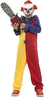 Killer Clown Kids Costume, size: 10-12 Years. includes: Mask,Overall