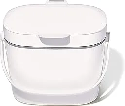 صندوق سماد OXO Good Grips سهل التنظيف - أبيض - 1.75 جالون/6.62 لتر