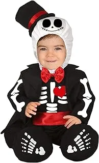 Baby Mister Skeleton Baby Costume 18-24 Months, Costume includes: Hood with Hat, Jumpsuit with Jacket and Bow Tie, Feet