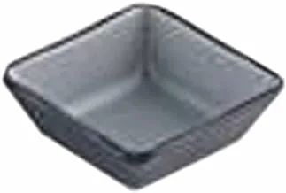 Servewell Melamine Horeca Square Plate Grey/Black 7x7x3Cm YST050