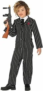 Child Gangster Costume, Size 7-9 Years. Costume includes: Jacket, Pocket Handkerchief, Trousers