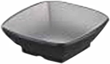 Servewell Melamine Horeca Square Plate Grey/Black 8.5x8.5x2.8Cm, YST017