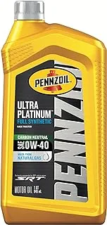 Pennzoil Ultra Platinum Full Synthetic 0W-40 Motor Oil (1 Quart, Single Pack)