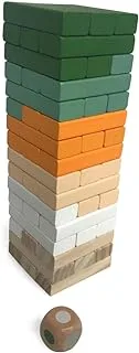 برج متدلي خشبي من ماجني، كبير، متعدد الألوان
