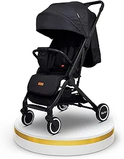 Nurtur Baby Stroller 0 to 36 months, Storage Basket, One -hand fold design, 5 Point Safety Harness, EVA wheels - Black