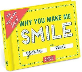Knock Knock Why You Make Me Smile Fill in the Love Book Fill-in-the-Blank Gift Journal, 4.5 x 3.25-inches