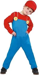 Kids Mario Costume, Size 5-6 Years. Costume includes: Hat, Jumpsuit