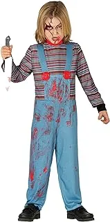 Kids Chucky Costume, 3-4 Years. Costume includes: Jumpsuit